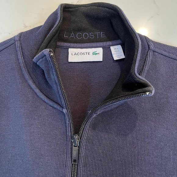 Lacoste Quarter-Zip Sweater - Navy - Size 6 (Fr) / XL (US) - Picture 1 of 6